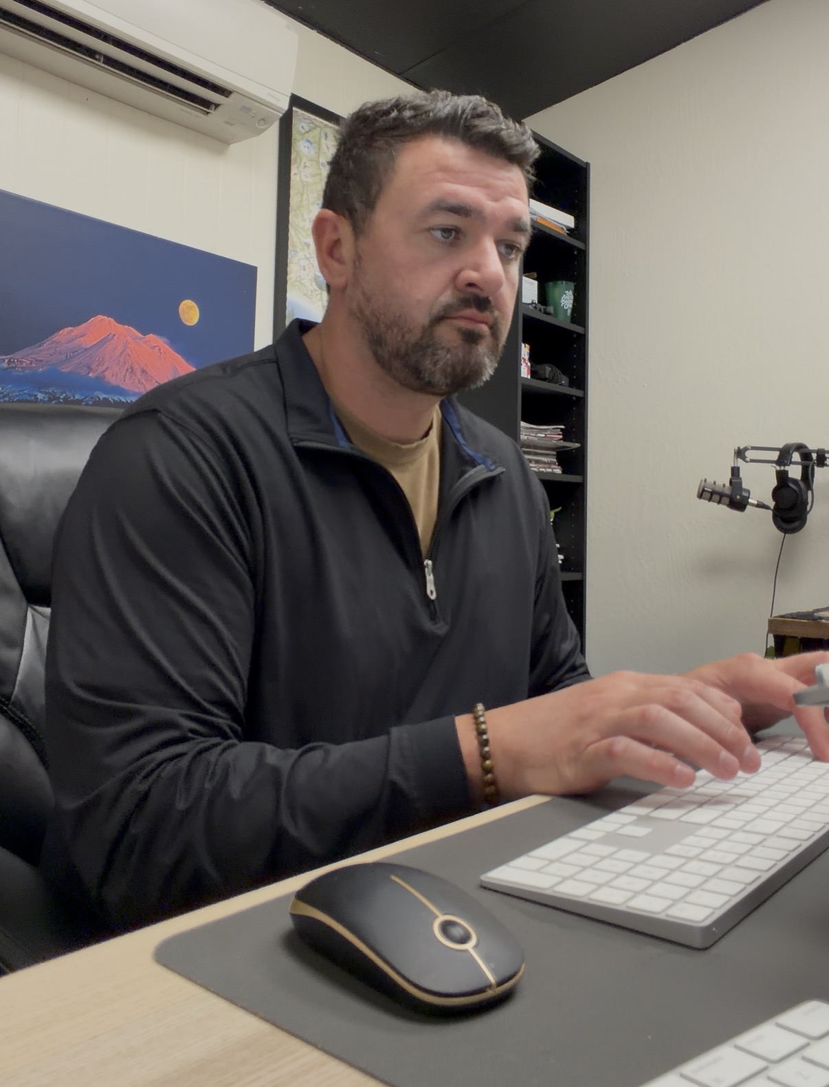 Zach O'Brien working through an archive audit